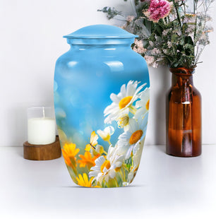 Handmade Flower Cremation Urn for Human Remains