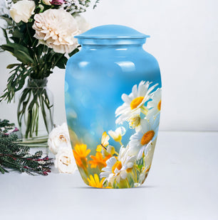 Handmade Flower Cremation Urn for Human Remains