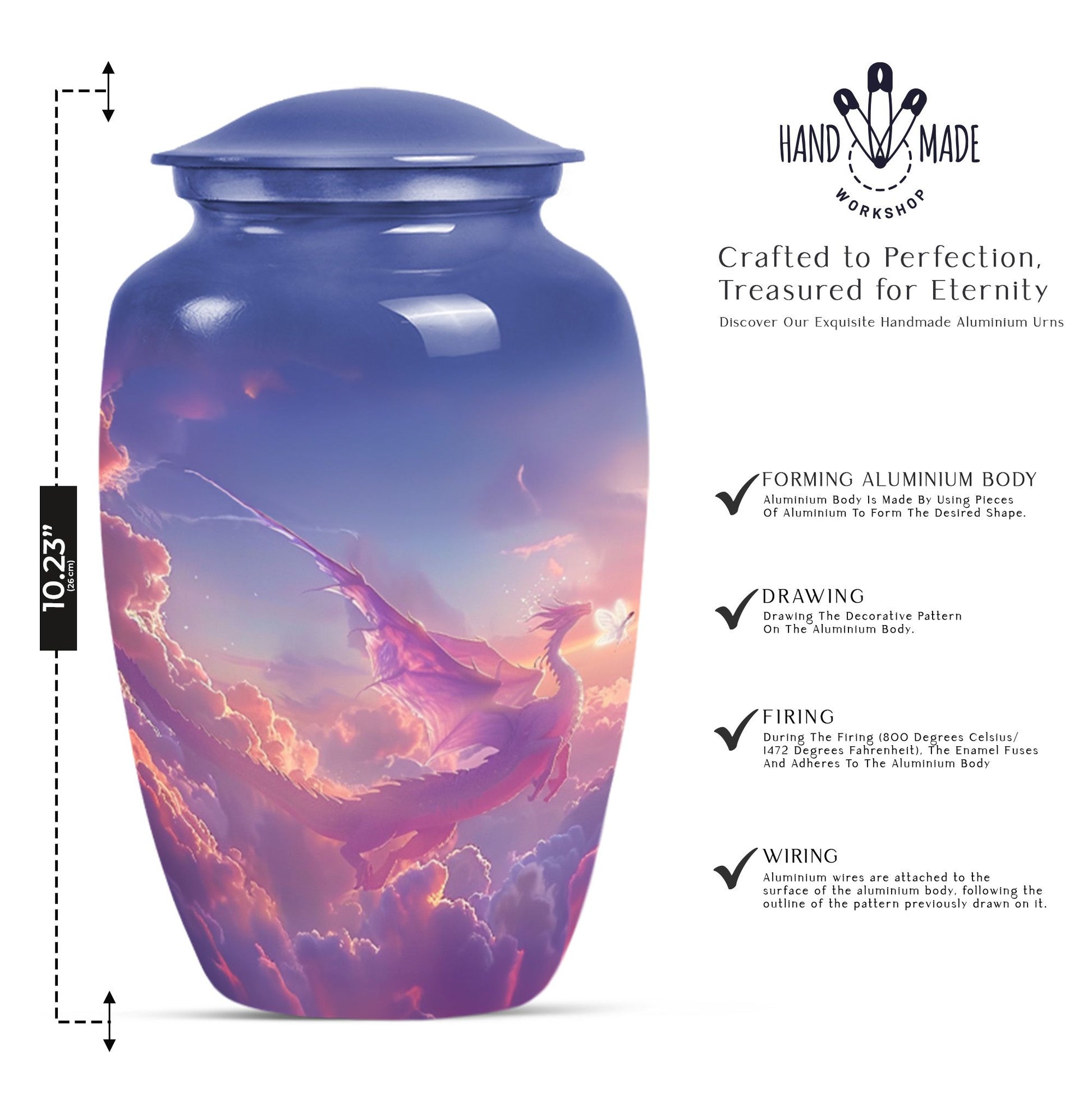 Dragon Cremation Container for Human Remains