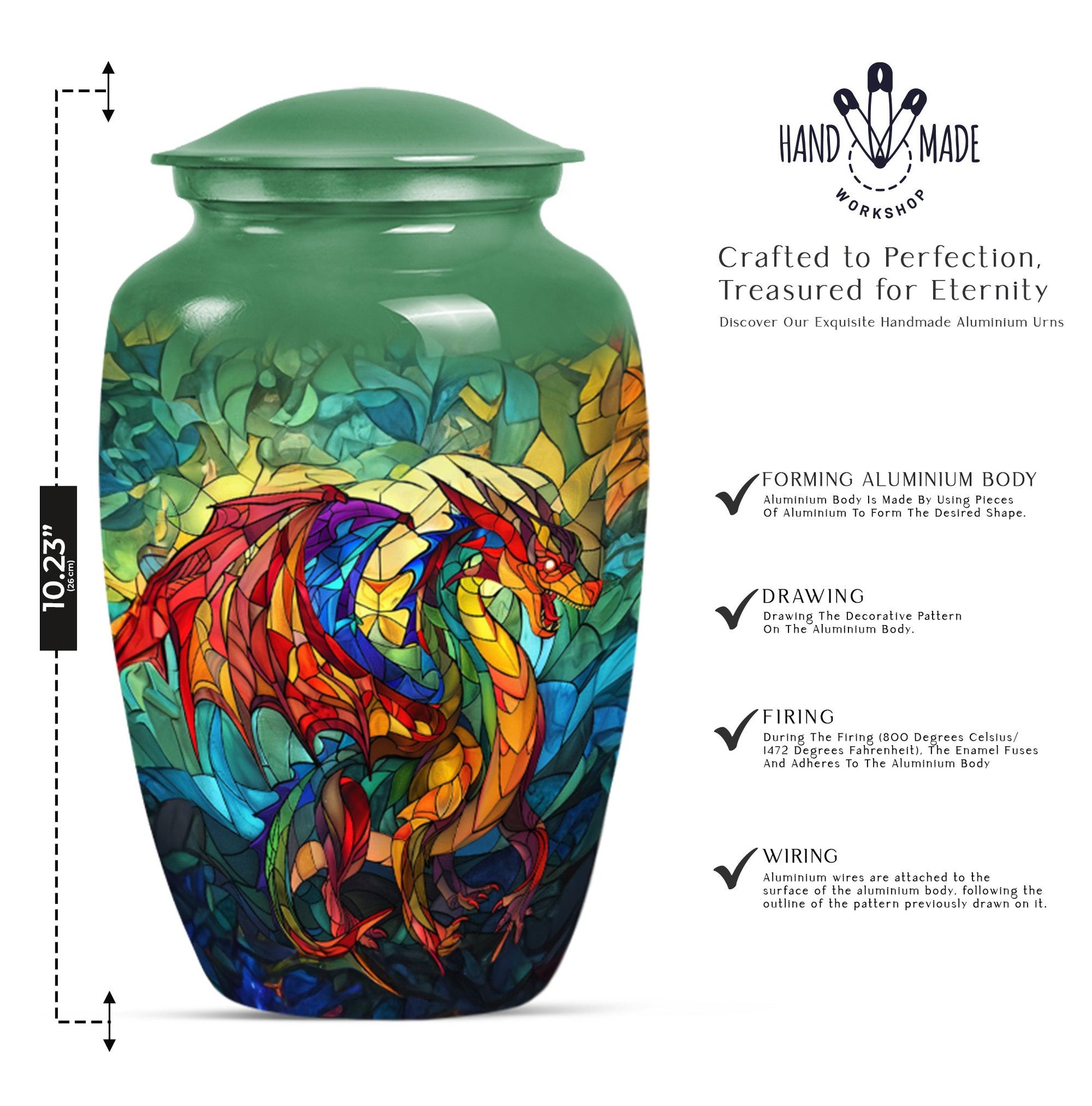 Handcrafted Dragon Cremation Container for Remains