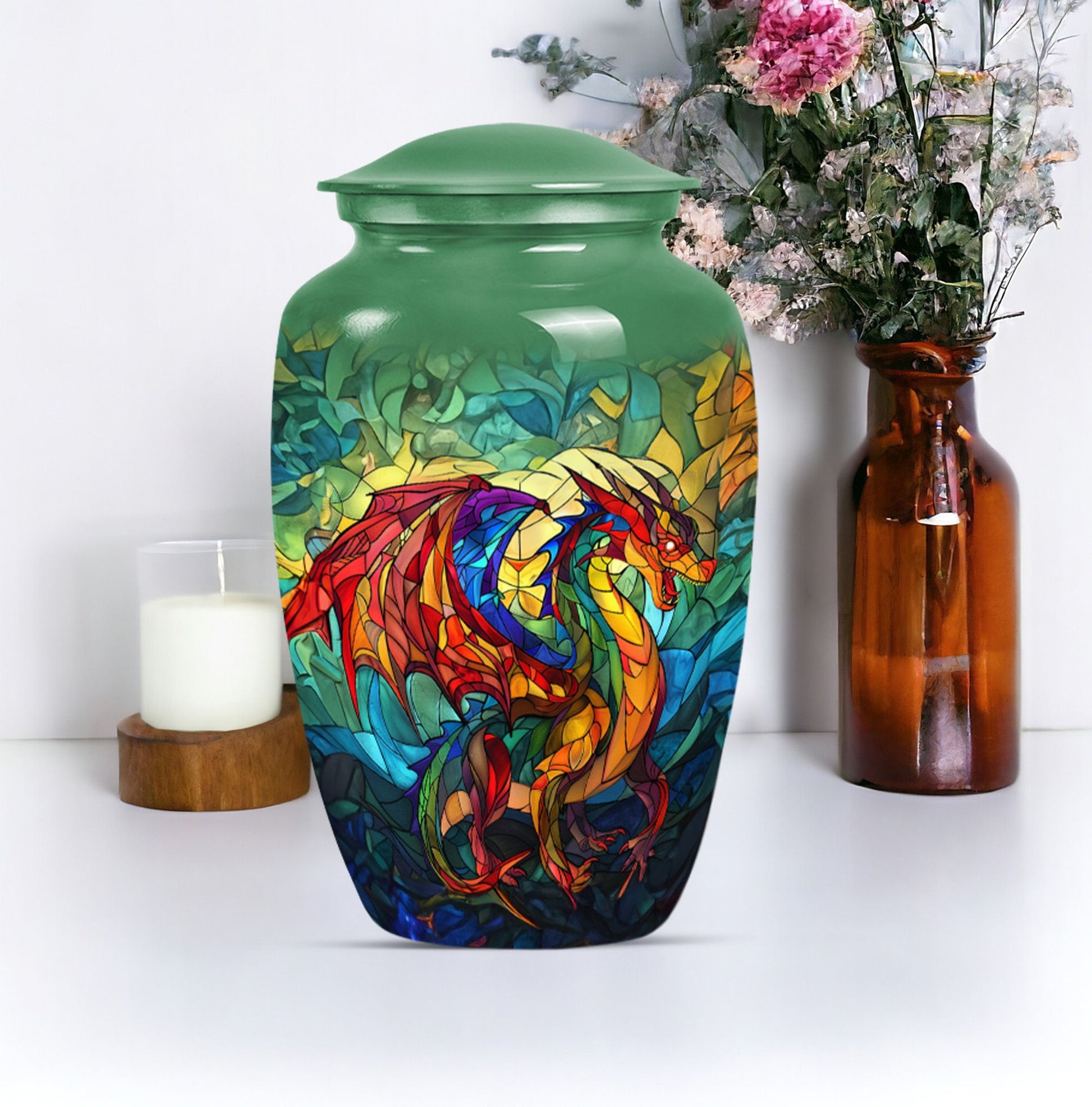 Handcrafted Dragon Cremation Container for Remains