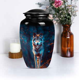 Wolf Memorial Cremation Urn For Human Ashes