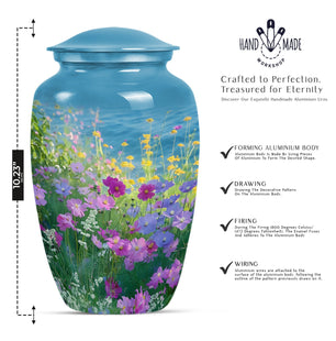 Hanmade Flower Urn for Cremated Adult Human Ashes