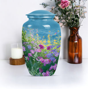 Hanmade Flower Urn for Cremated Adult Human Ashes