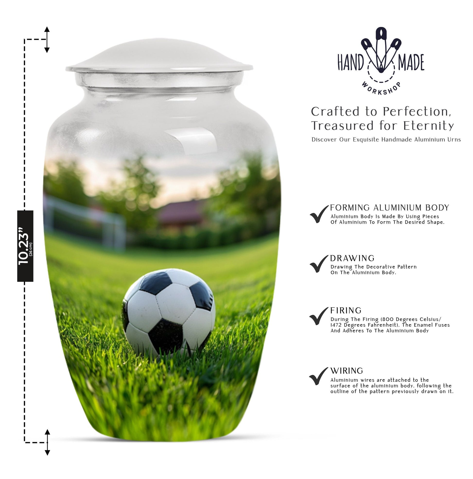 Classic Football Cremation Urn for Human Ashes