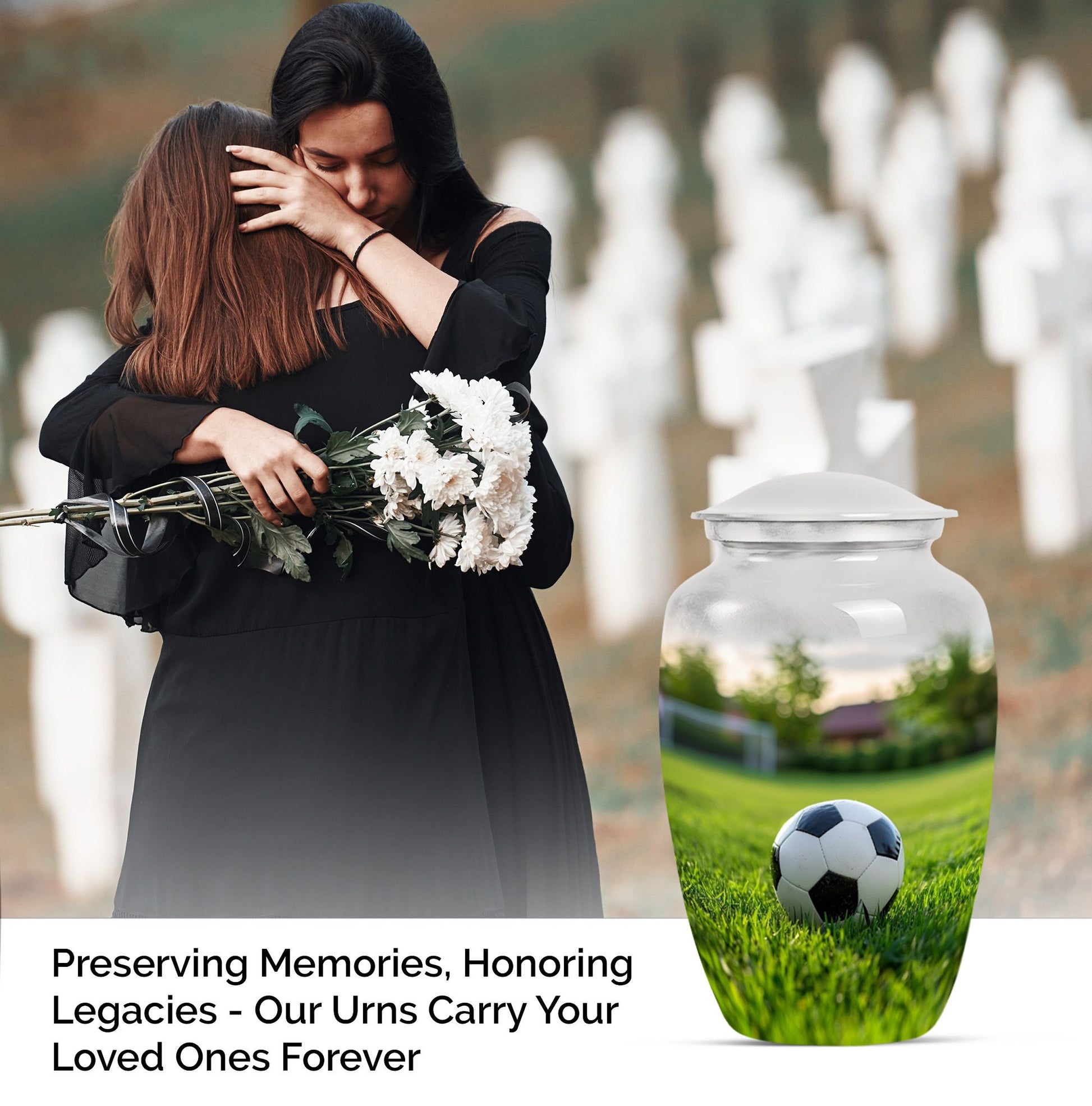 Classic Football Cremation Urn for Human Ashes