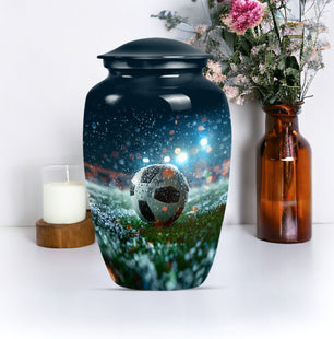 Handcrafted Football Cremation Urn for Adult Ashes