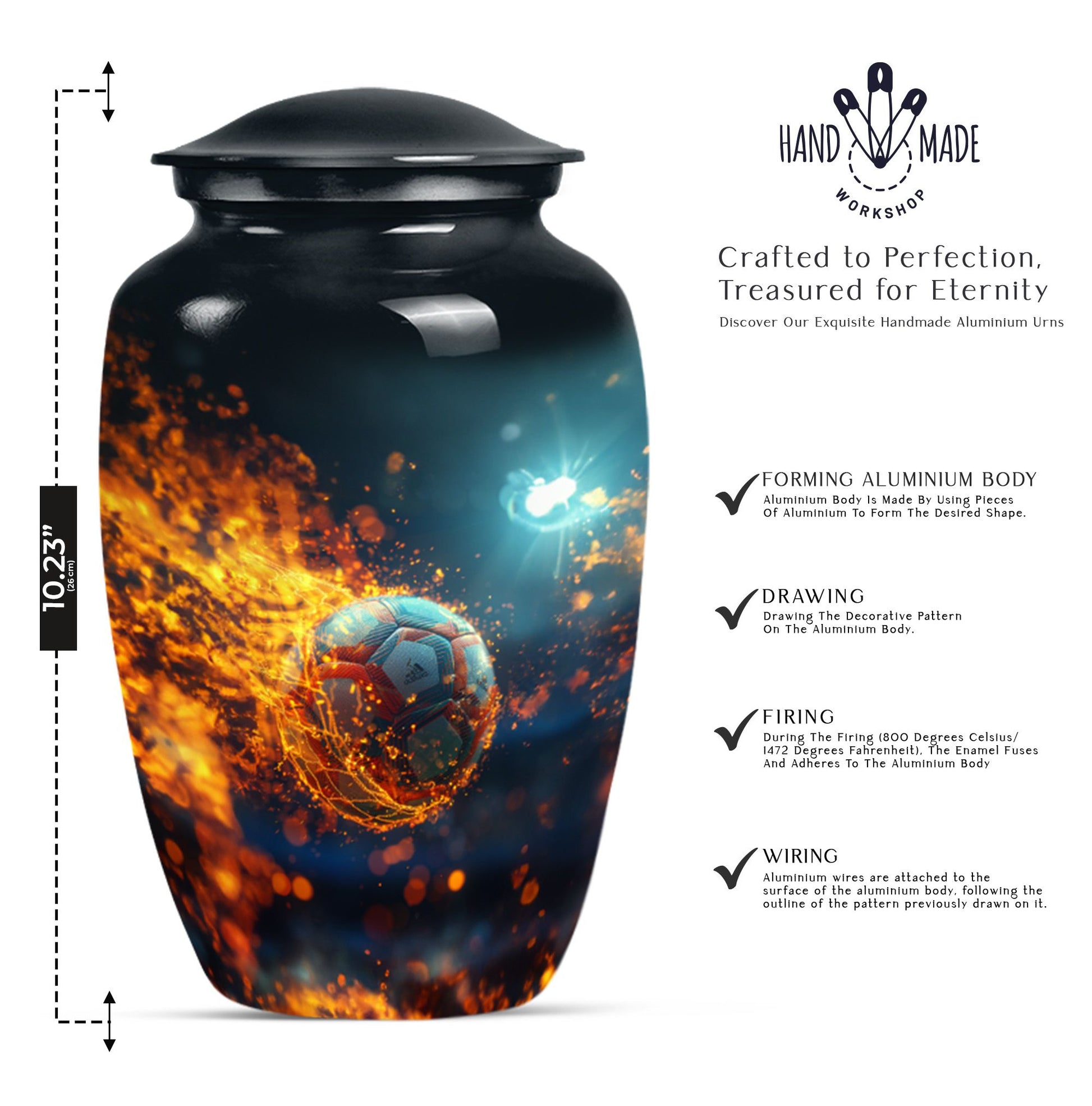 Unique Football Urn for Adult Cremated Ashes