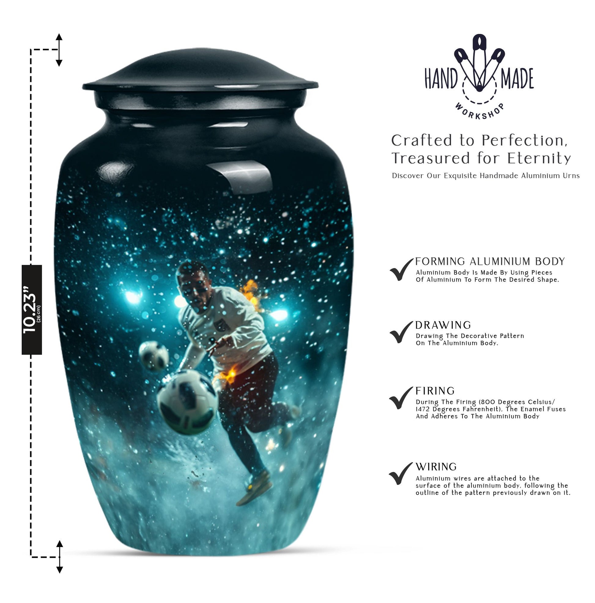 Classic Football Cremation Urn for Human Ashes