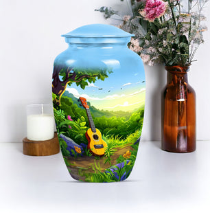 Large Guitar Cremation Urn for Human Ashes