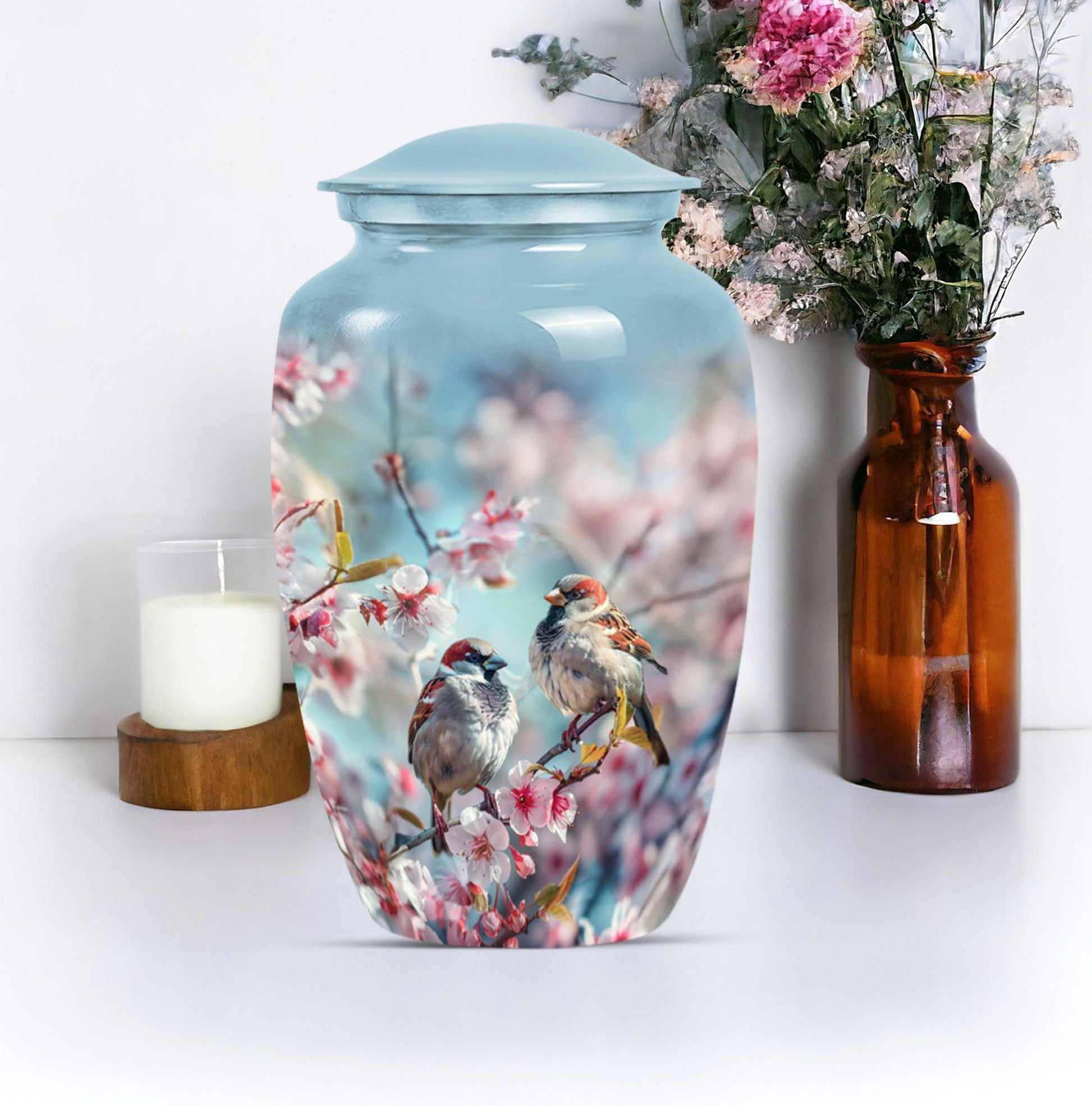 Sparrow Memorial Cremation Urn For Adult Human Ashes