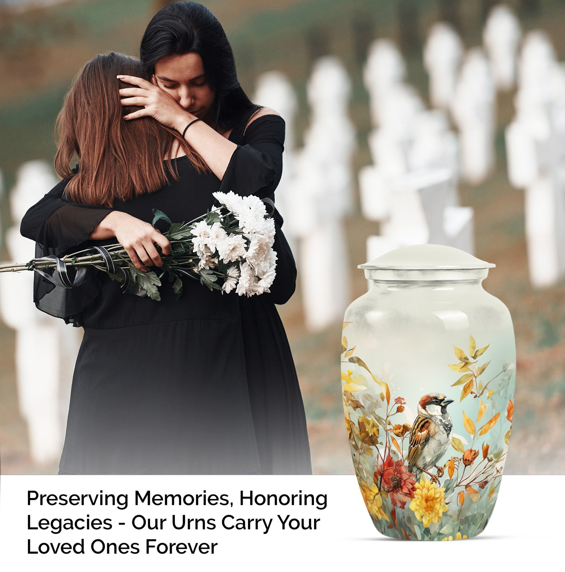 Sparrow Memorial Urn For Adult Human Remains