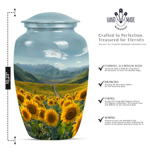 Flower Large Cremation Container For Adult Human Remains