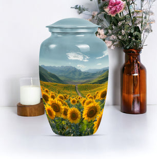 Flower Large Cremation Container For Adult Human Remains