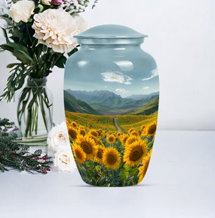 Flower Large Cremation Container For Adult Human Remains