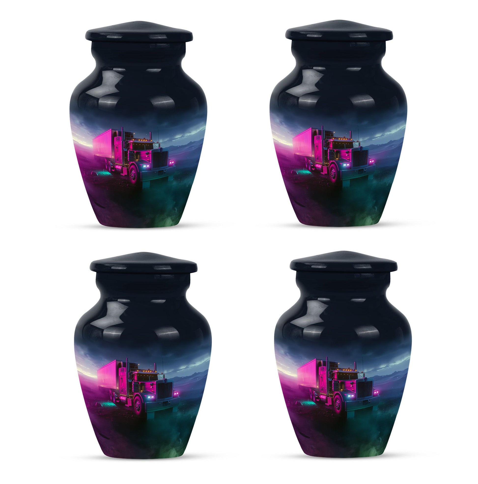 Truck  Small Urn Set of 4 Combo