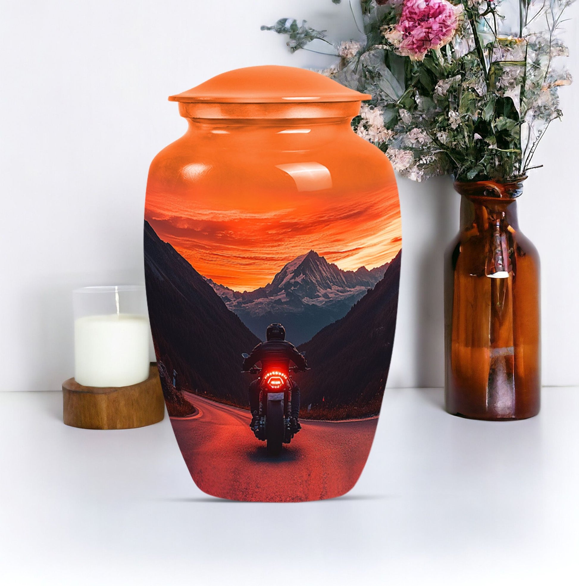 Bike Memorial Cremation Container For Human Ashes