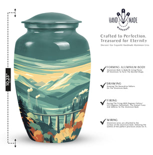 Mountain Large Cremation Urn For Adult Human Ashes