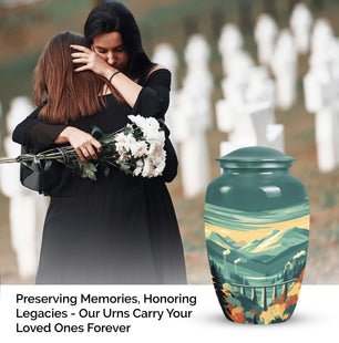 Mountain Large Cremation Urn For Adult Human Ashes