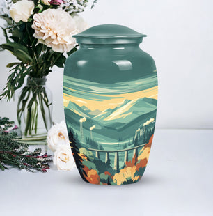 Mountain Large Cremation Urn For Adult Human Ashes