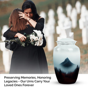 Mountain Cremation container for Adult Human Ashes