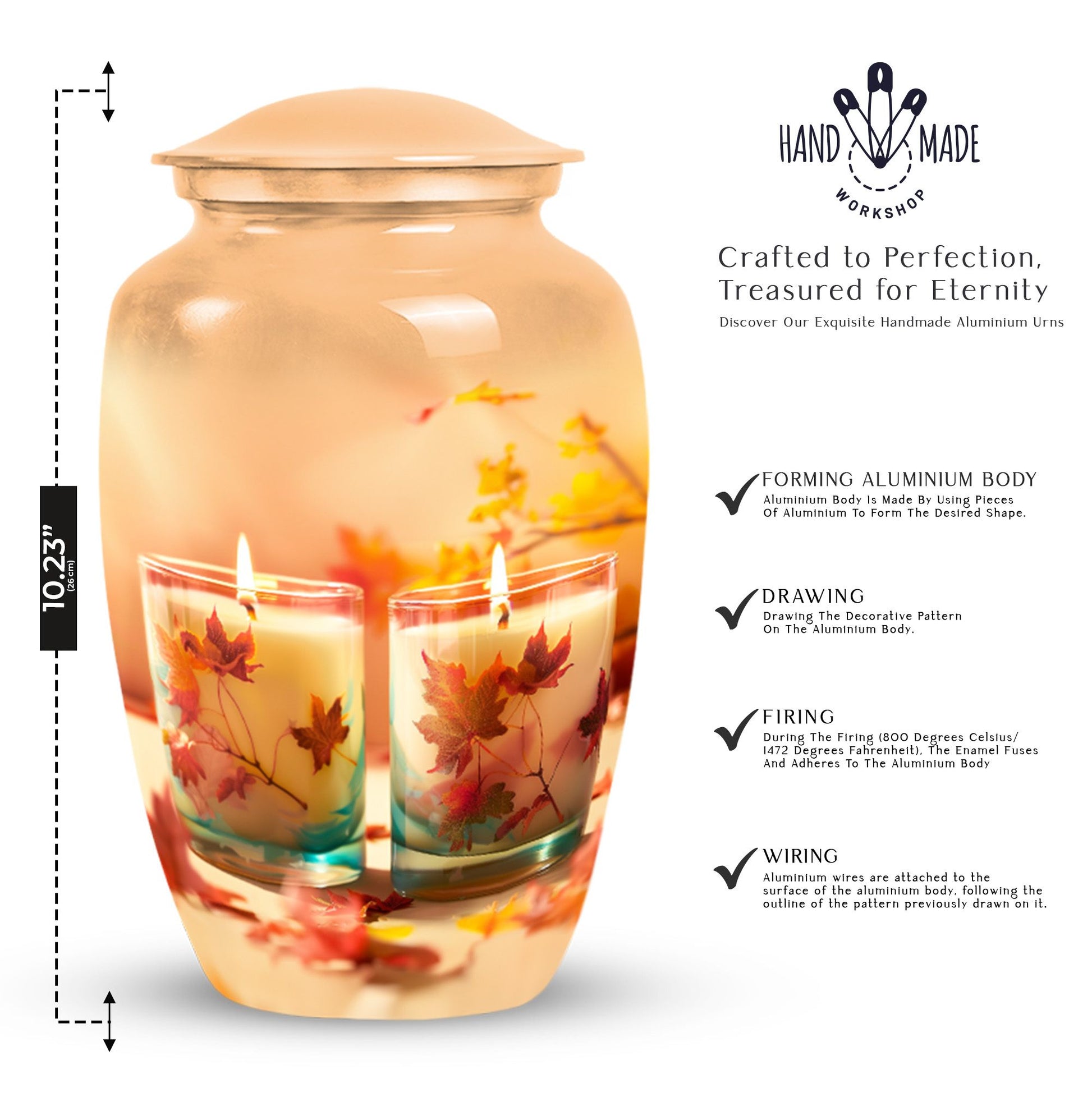 Unique Candle Cremation Urn for Adult Ashes