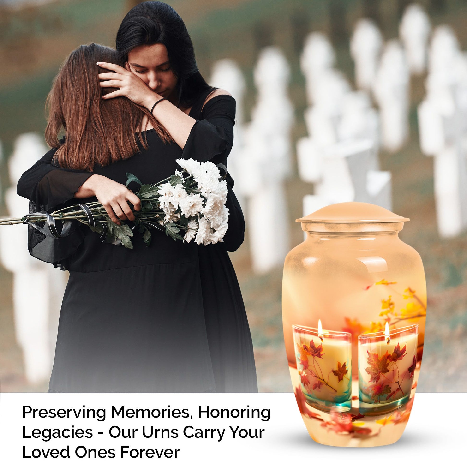 Unique Candle Cremation Urn for Adult Ashes