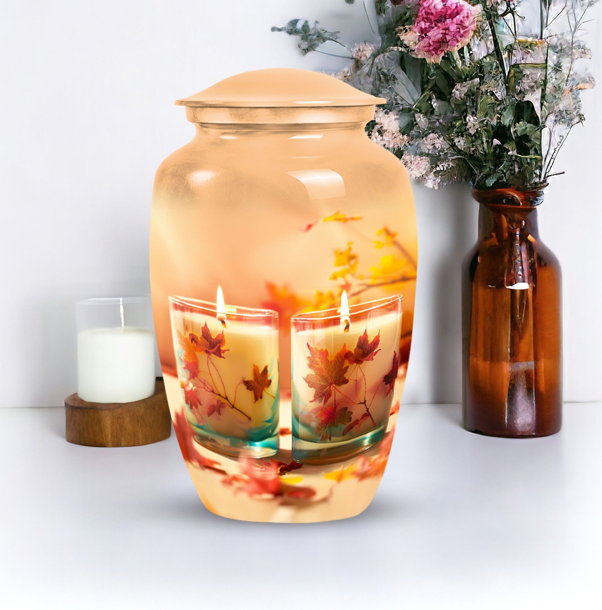 Unique Candle Cremation Urn for Adult Ashes