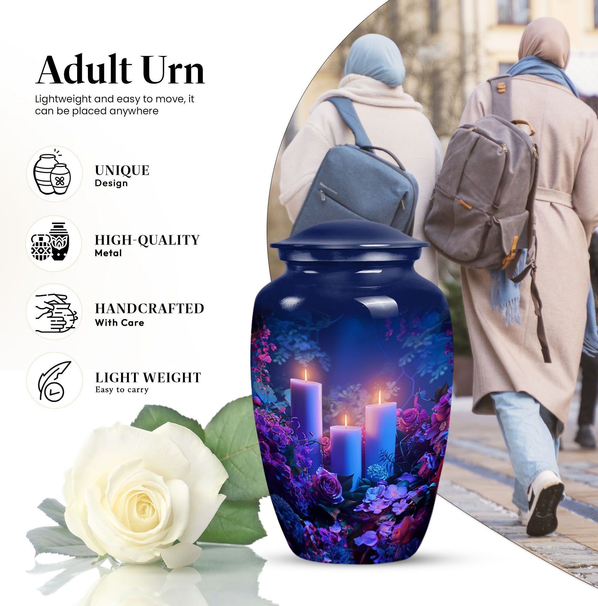 Beautiful Candle Cremation Urn For Human Ashes