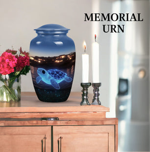 Tranquil Journey Tortoise Cremation Urn for Human Ashes - Unique Memorial Urn