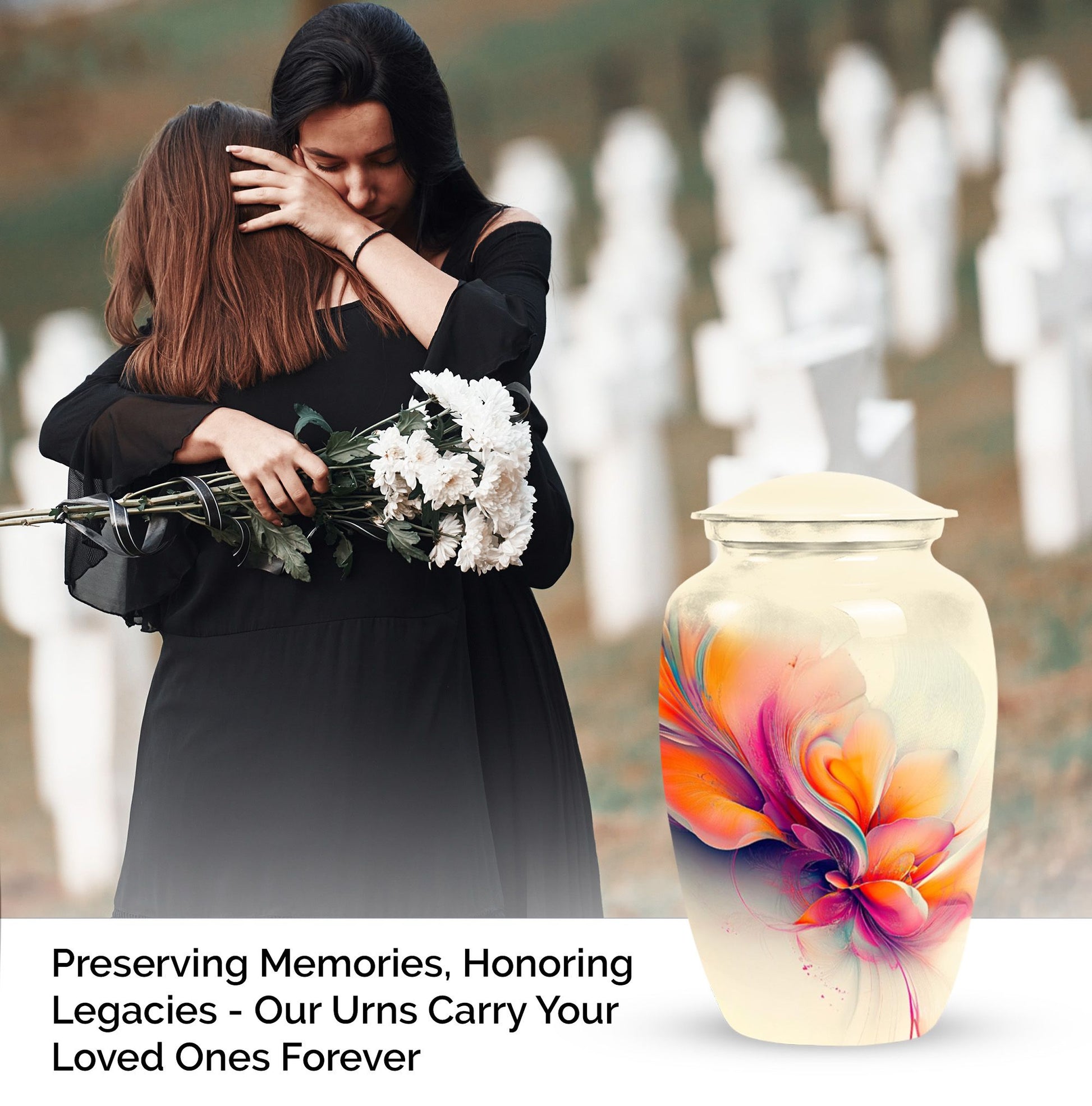 Abstract Cremation Urn for Human Ashes