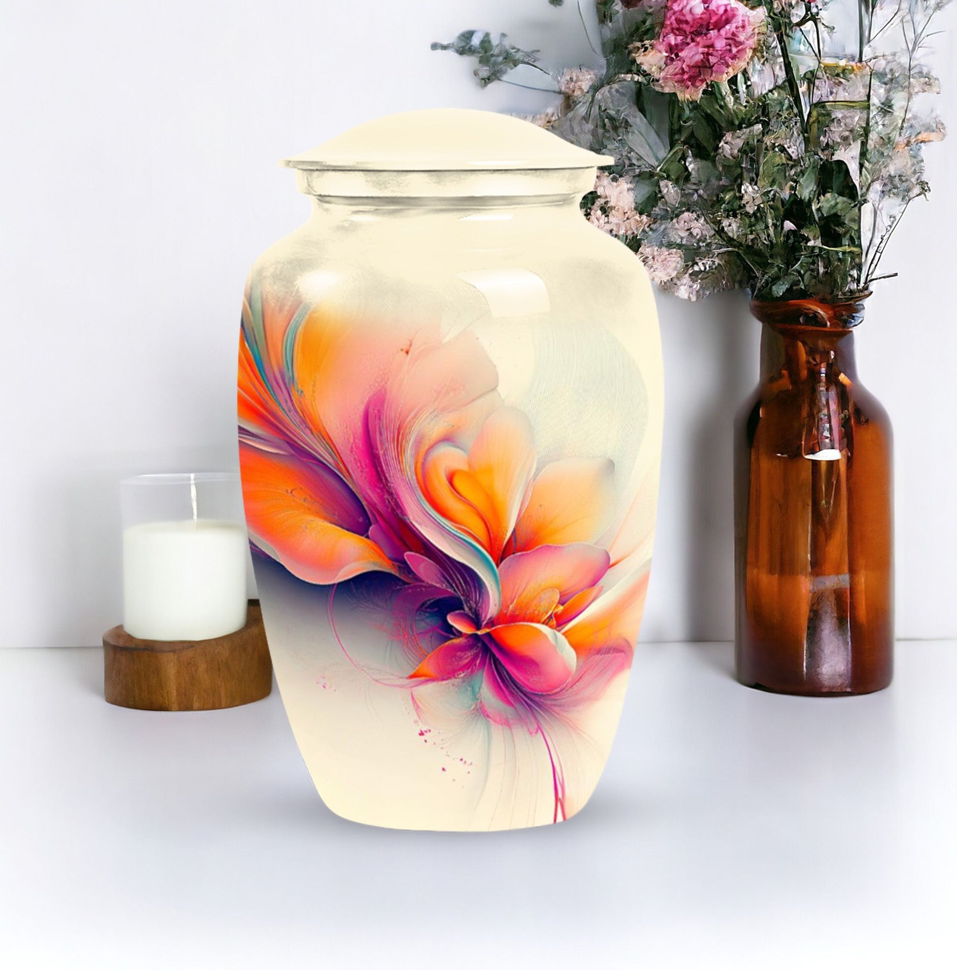 Abstract Cremation Urn for Human Ashes