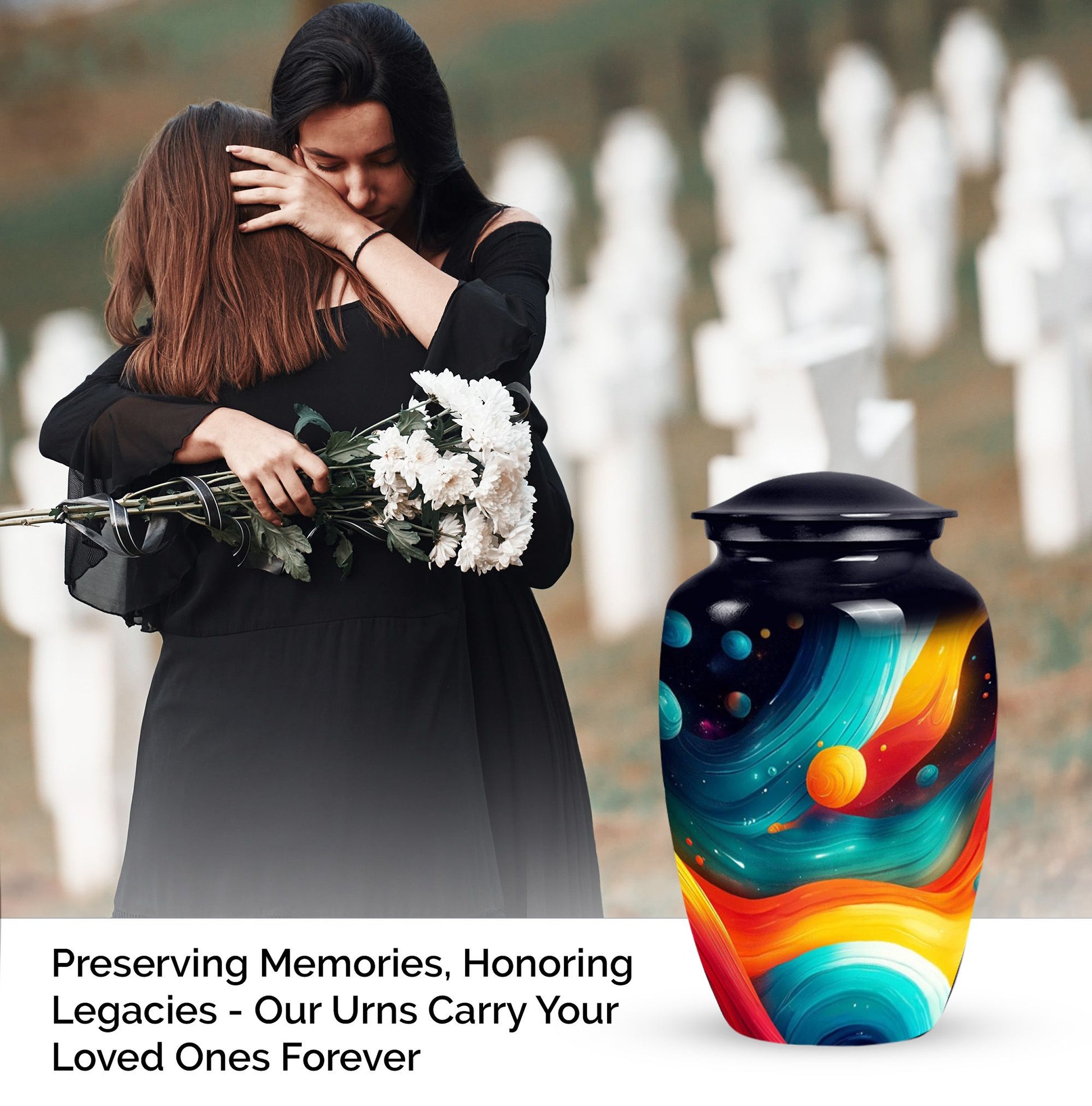 Abstract Memorial Urn for Adult Human Ashes