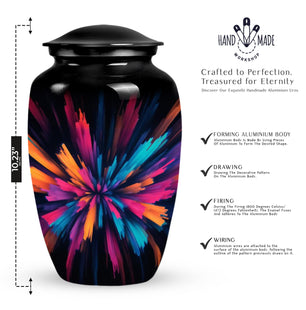 Abstract Large Cremation Urn for Human Ashes