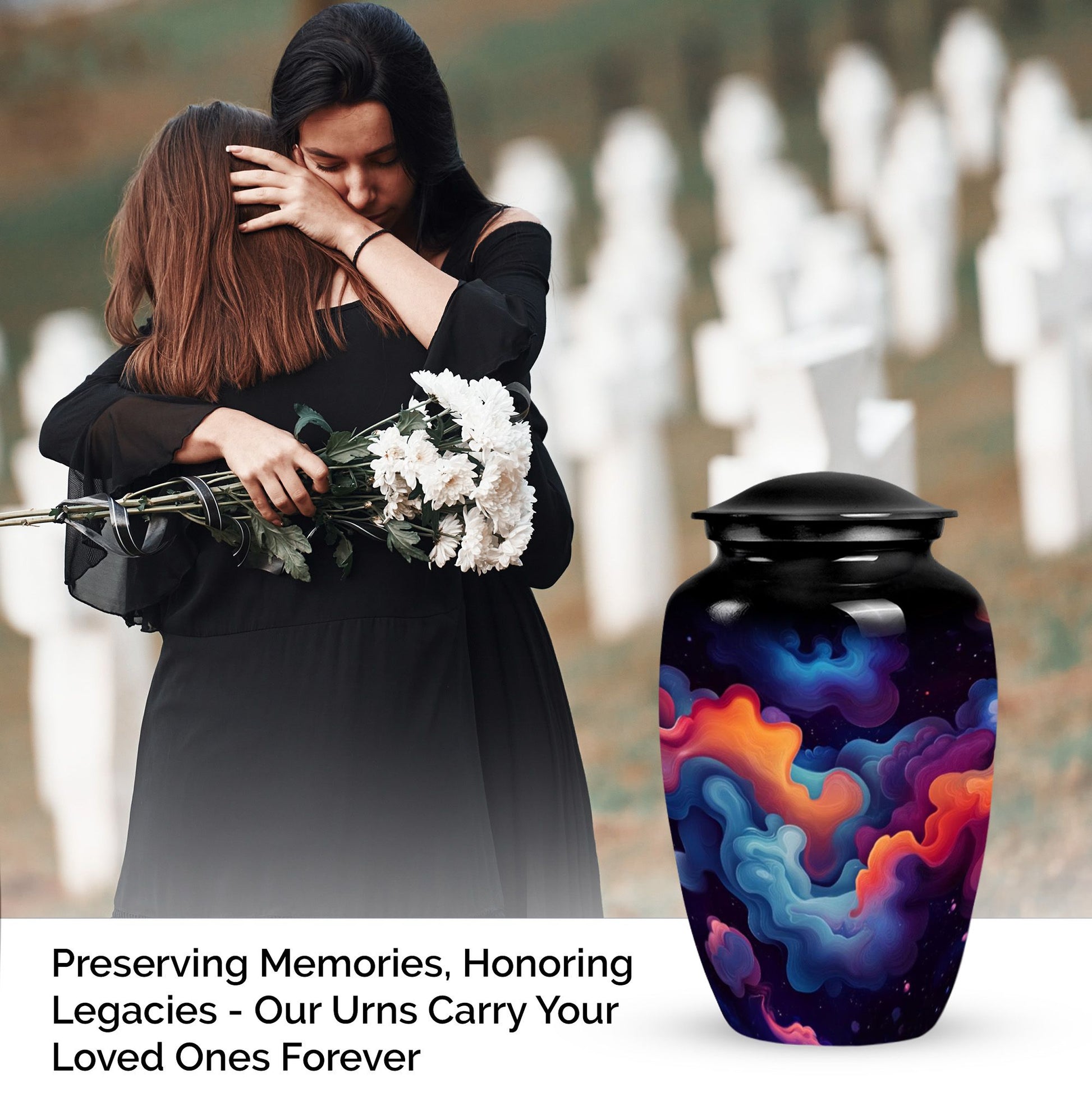 Abstract Urn for Cremated Ashes - Large Urn For Cremation