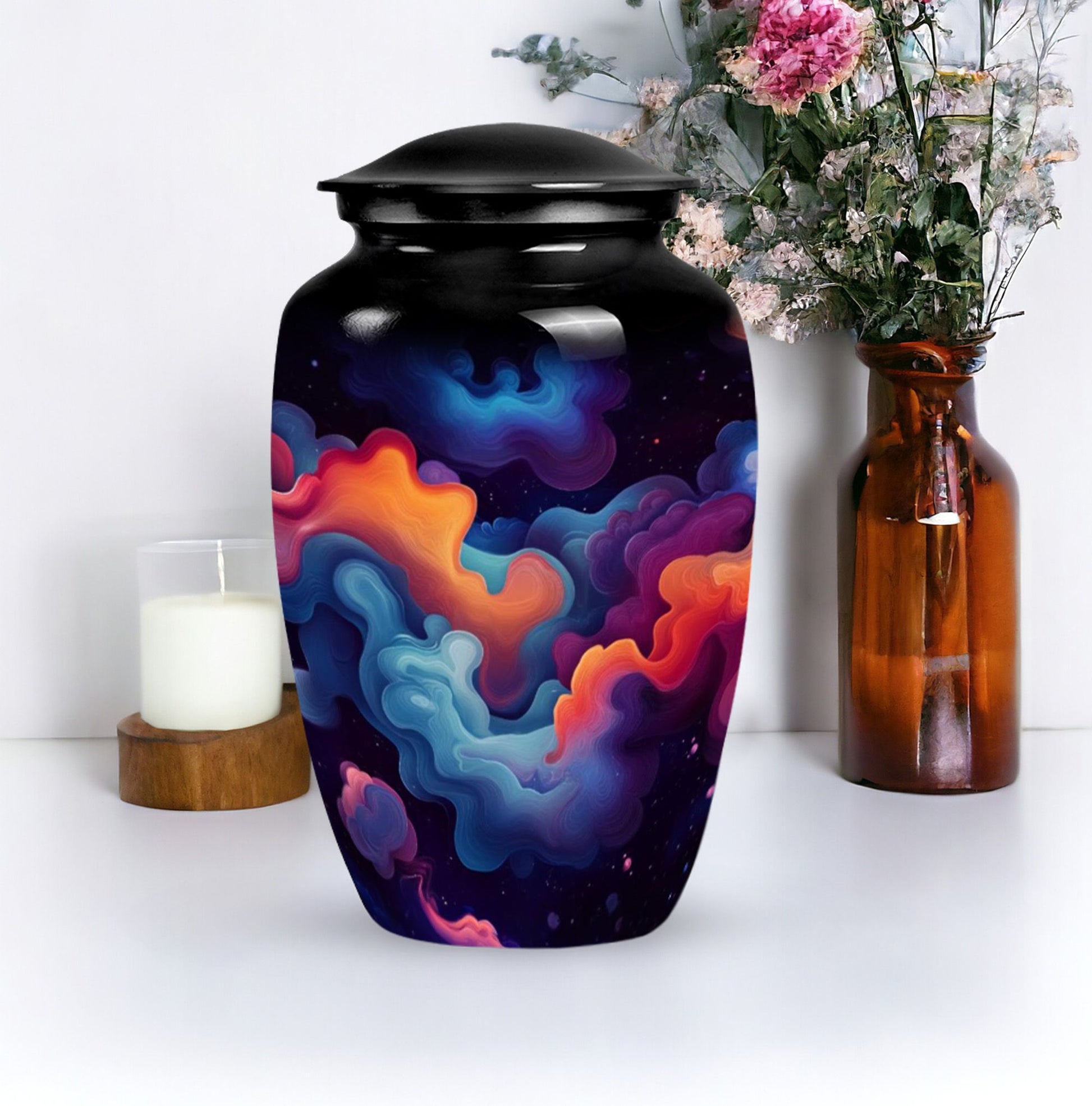 Abstract Urn for Cremated Ashes - Large Urn For Cremation