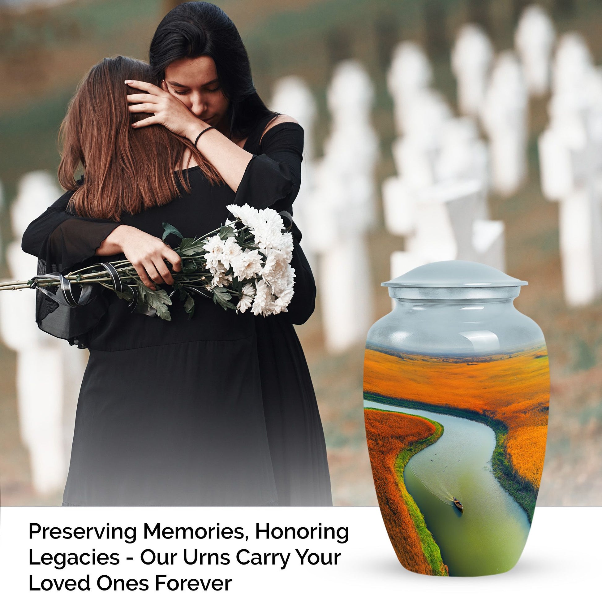 River Cremation Urn for Human Ashes