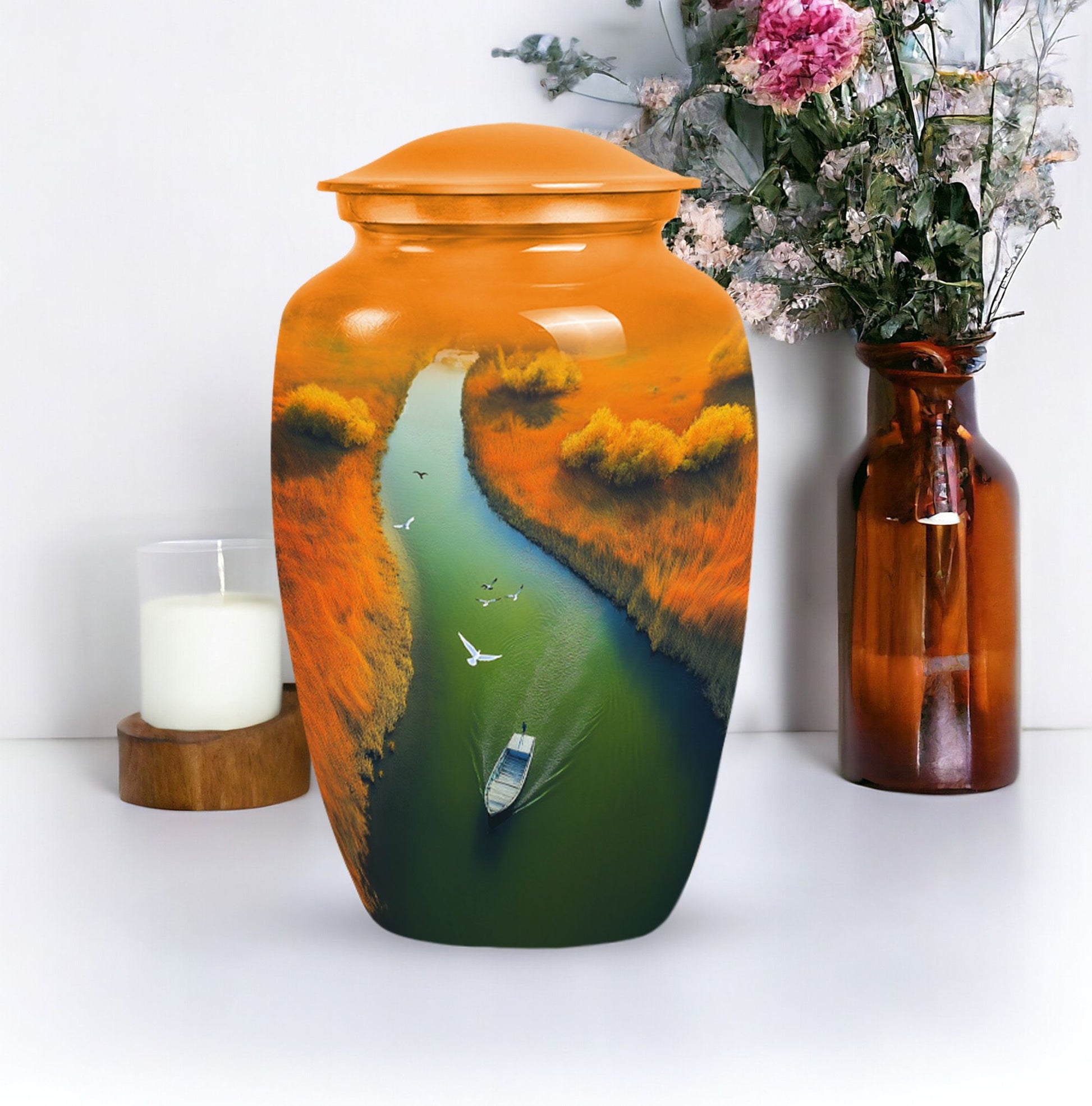 Handcrafted River Urn for Cremated Ashes