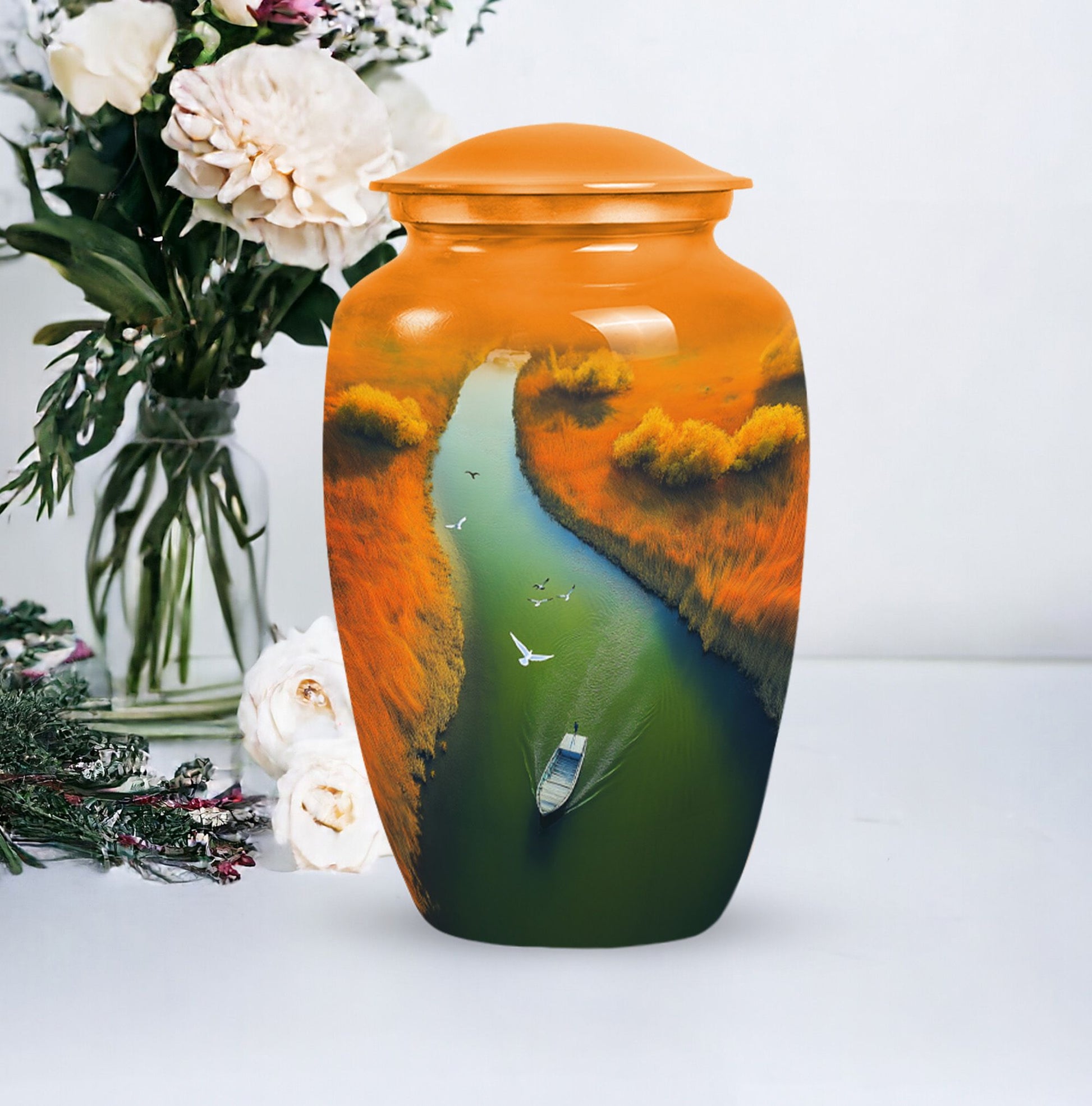 Handcrafted River Urn for Cremated Ashes