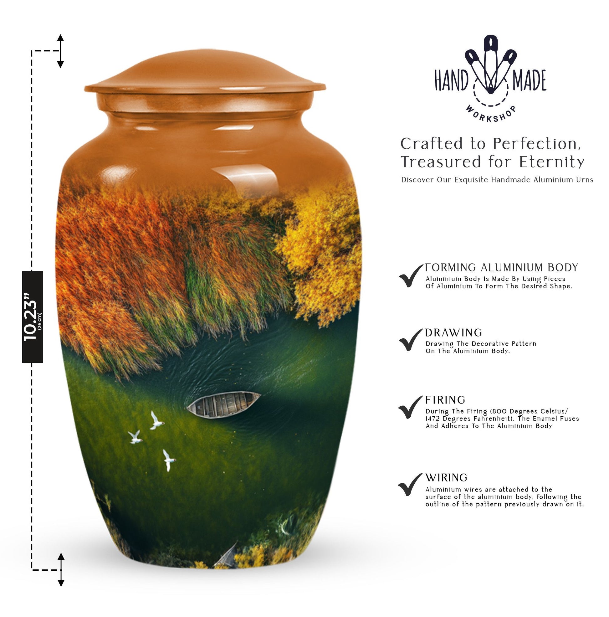 Large River Cremation Urn for Adult Ashes