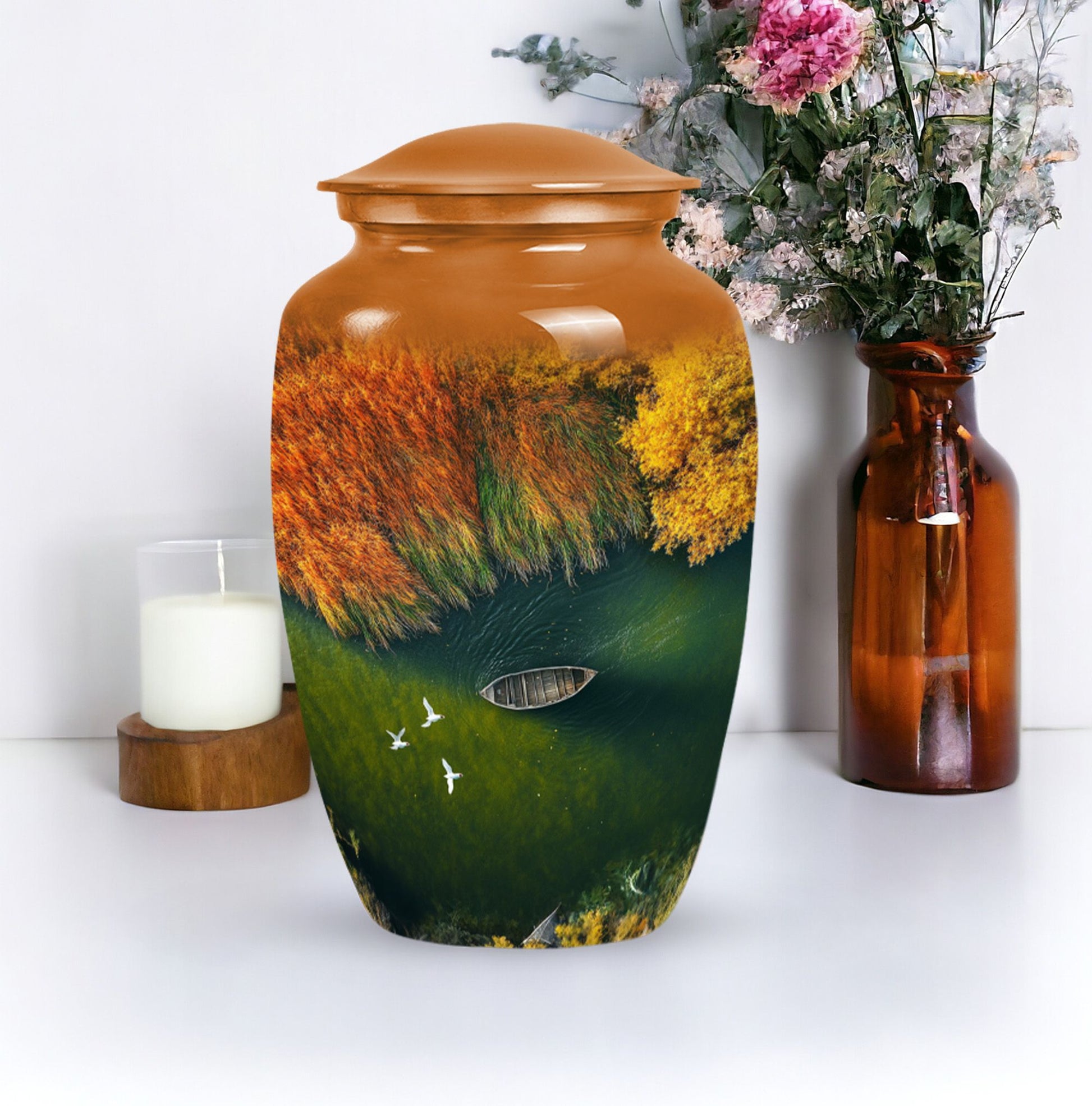 Large River Cremation Urn for Adult Ashes