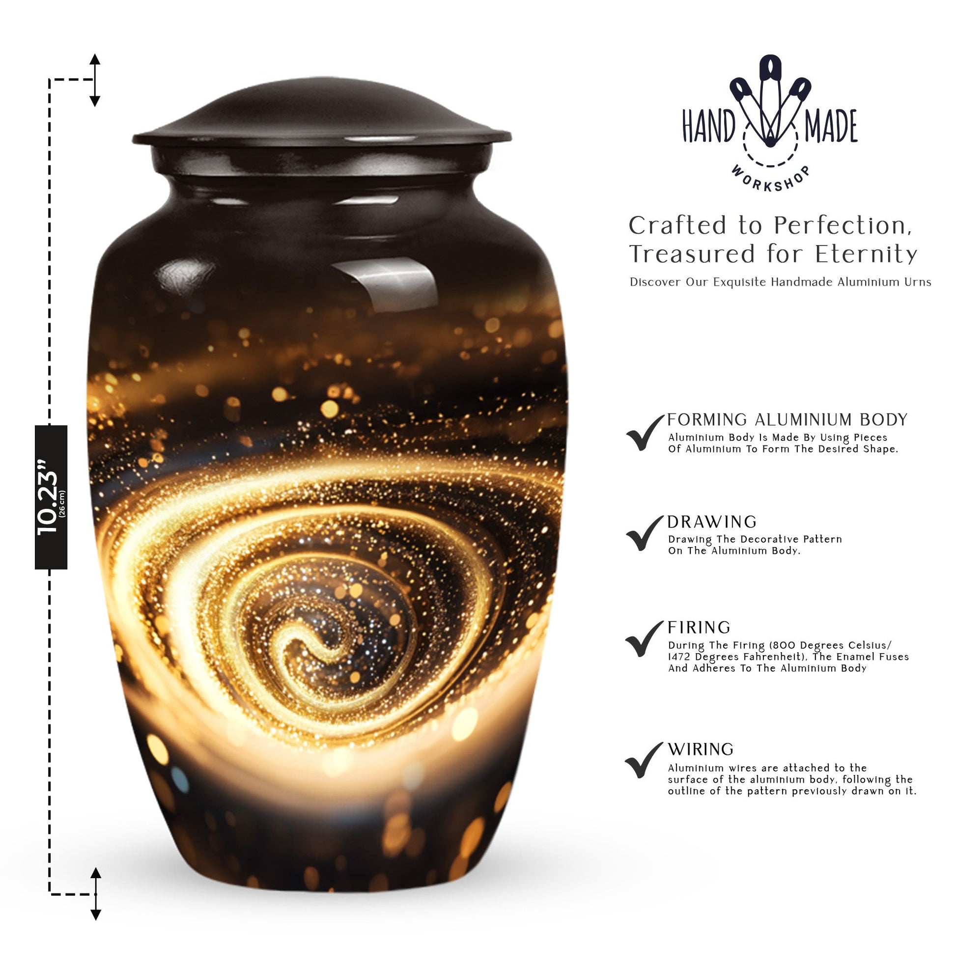 Abstract Unique Memorial Cremation Urn for Adults