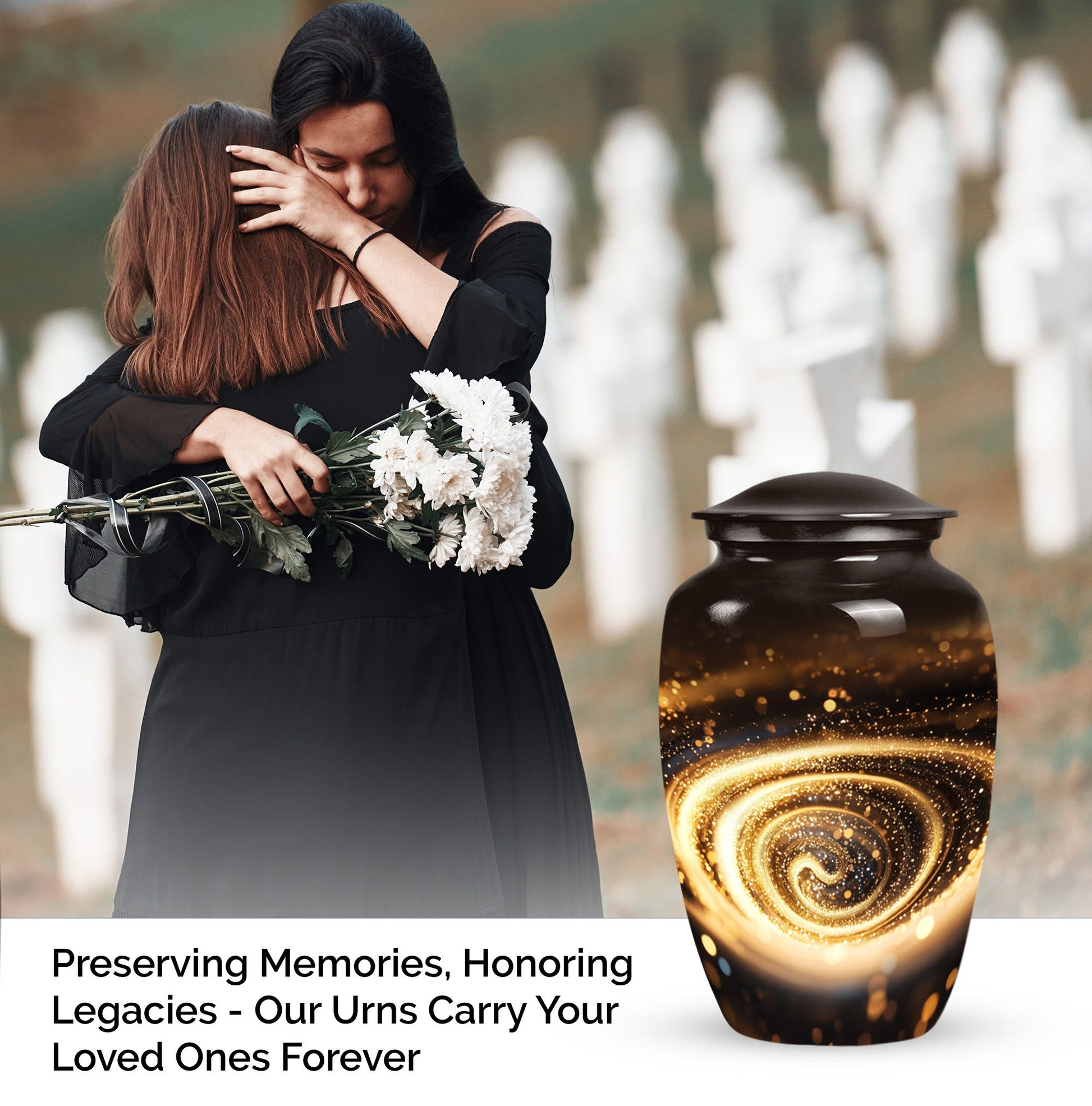 Abstract Unique Memorial Cremation Urn for Adults