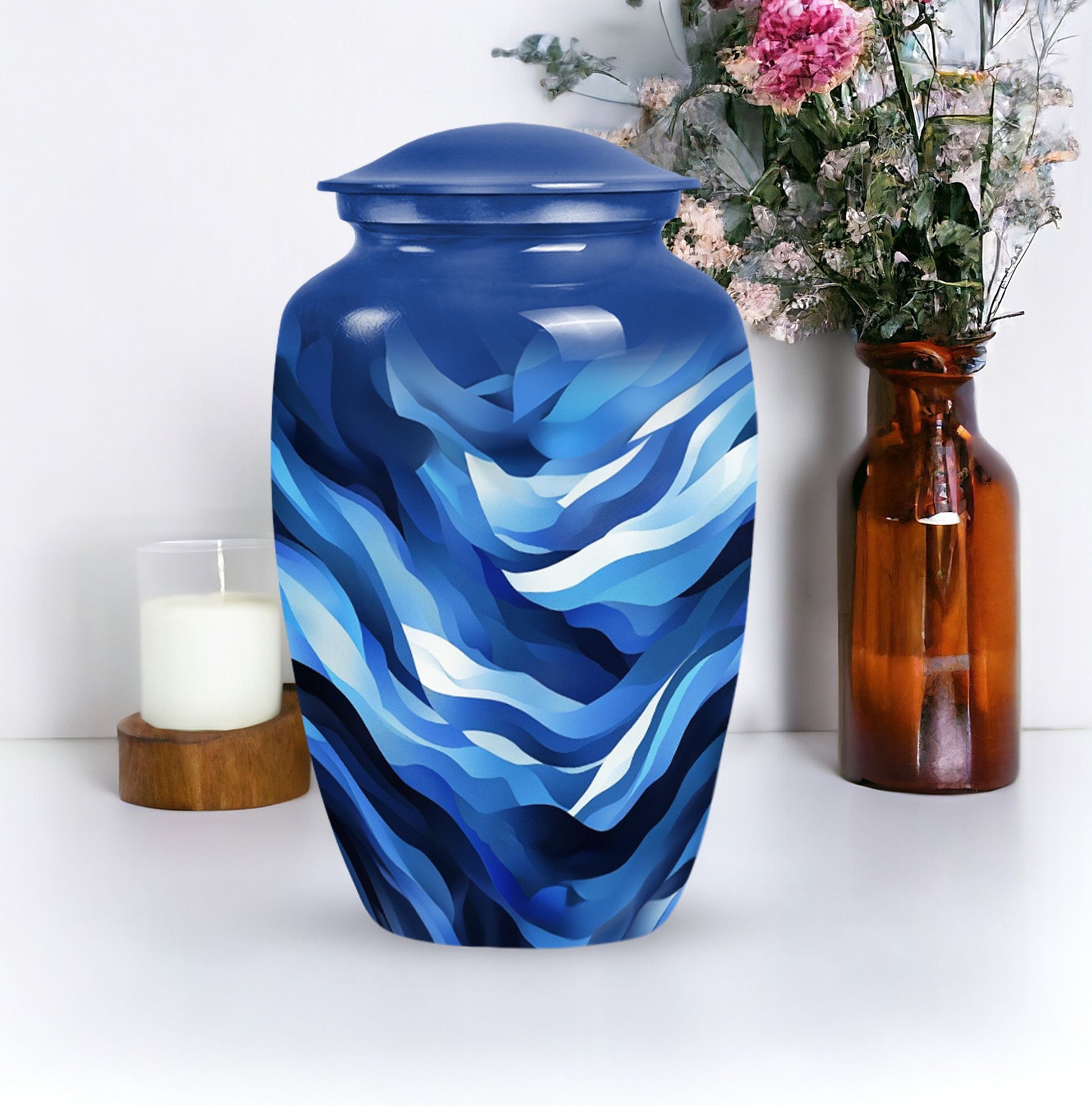 Abstract Decorative Cremation Urn for Ashes