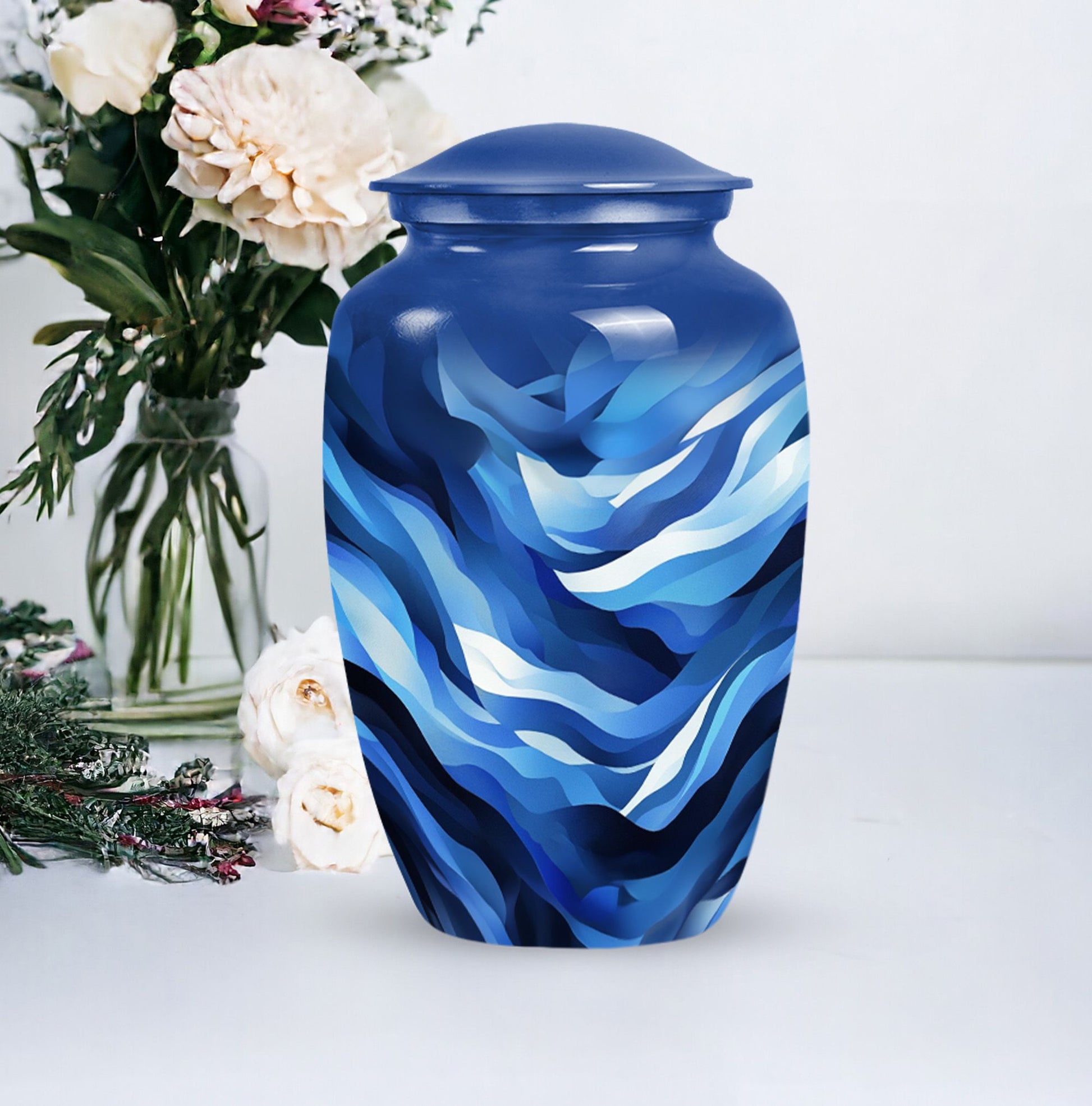 Abstract Decorative Cremation Urn for Ashes