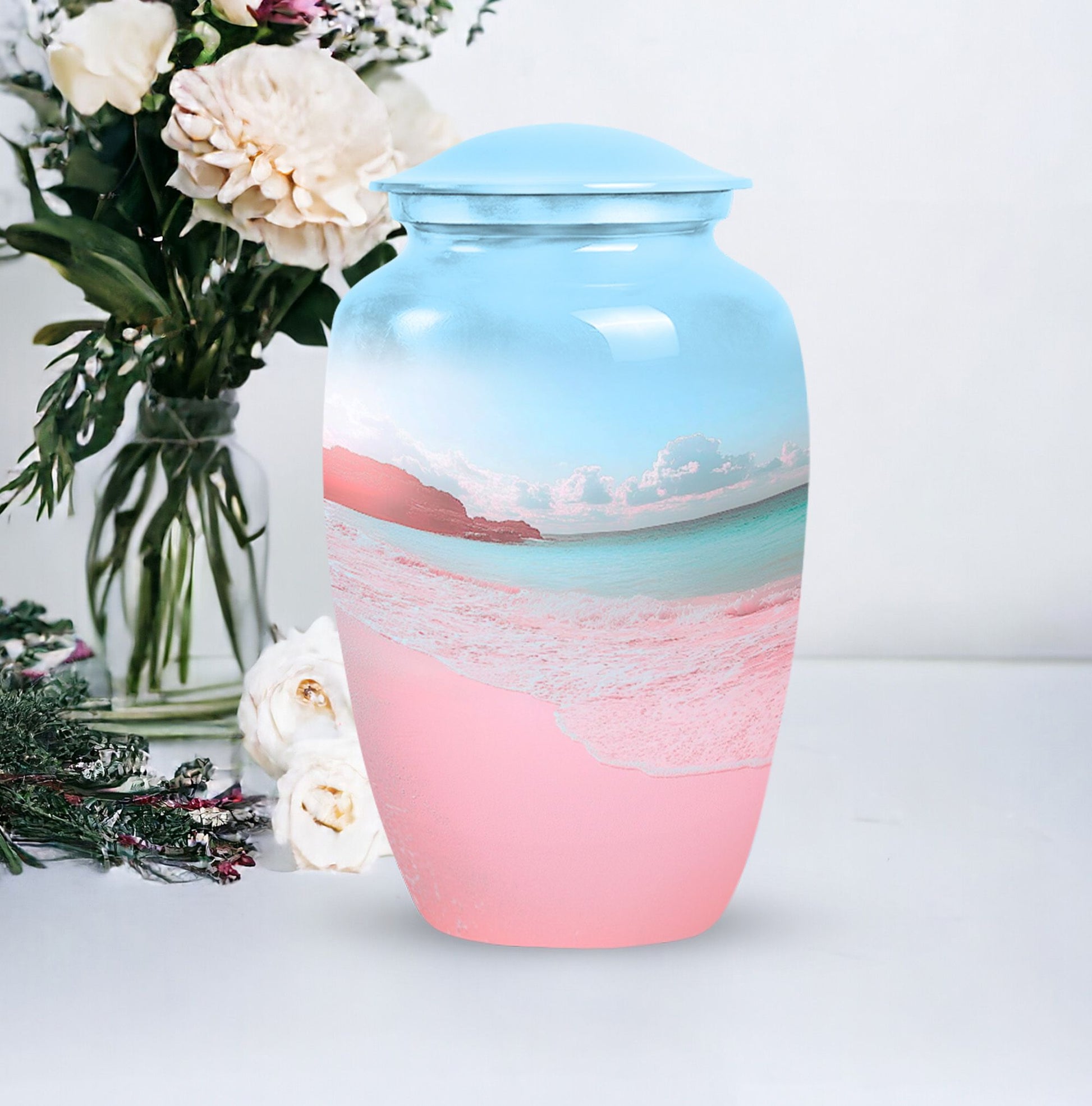 Pink Sunset Urn for Cremated Ashes