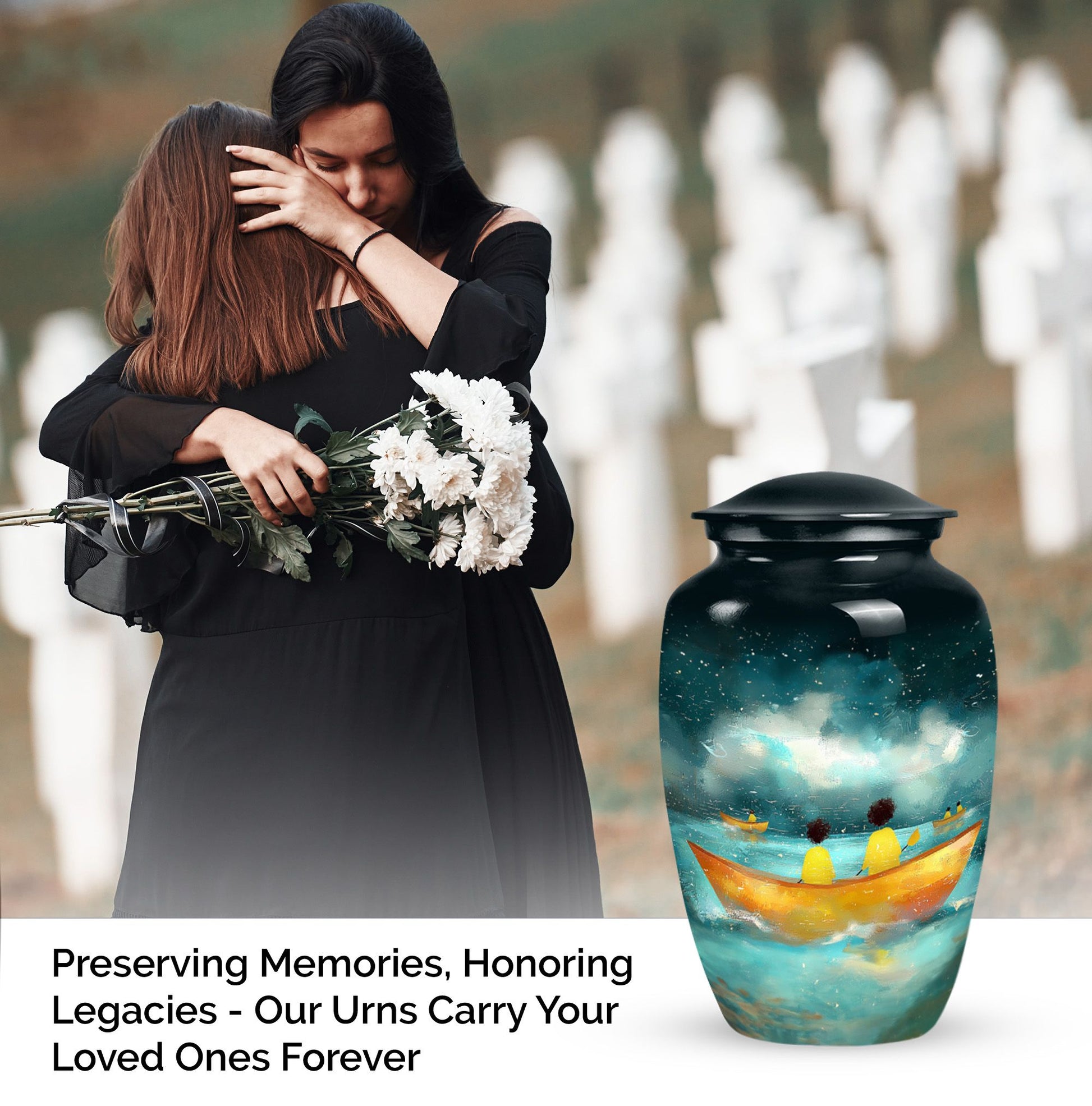 Boat Funeral Cremation Urns For Adult Human Remains