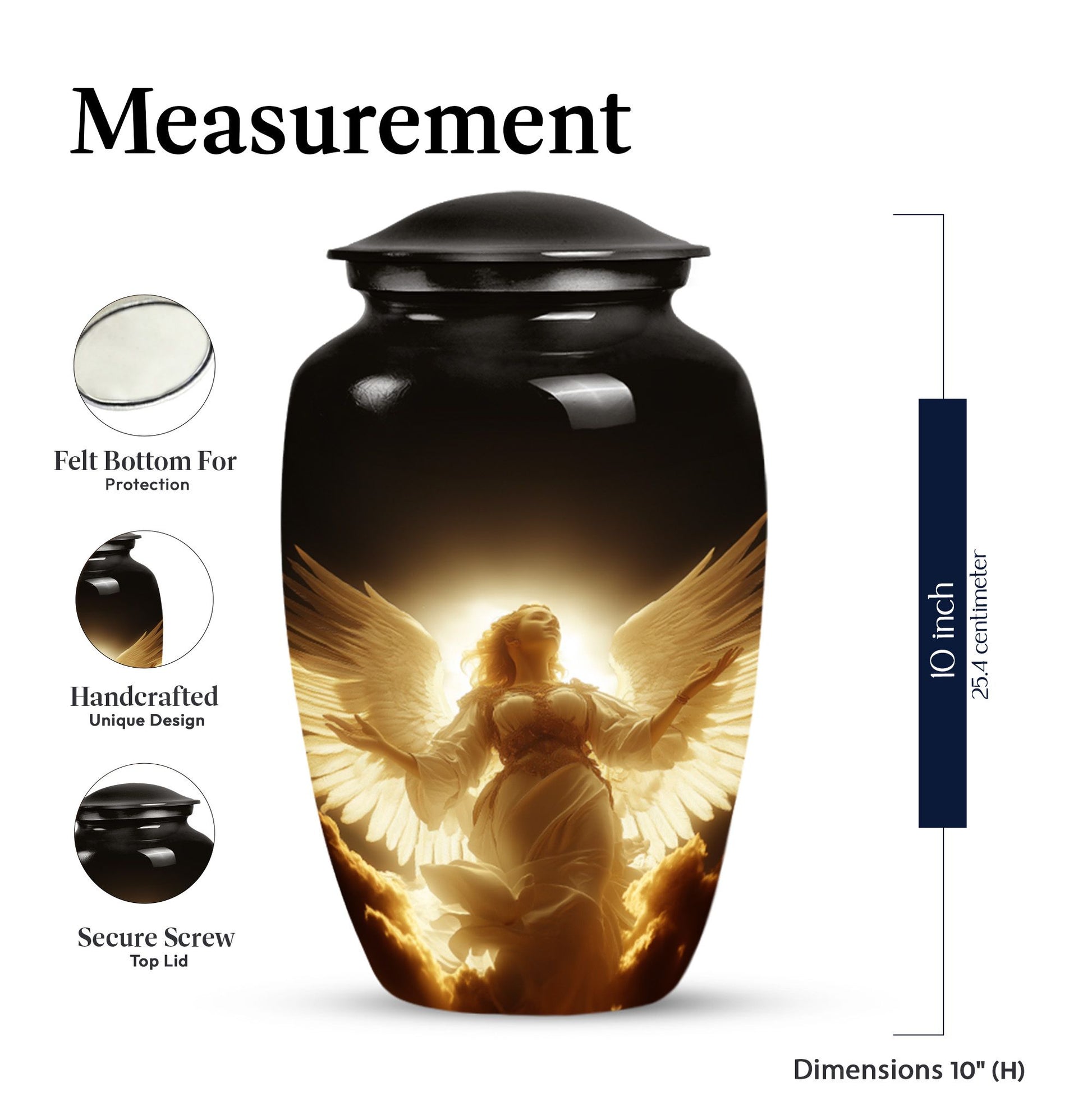 Large Angel Cremation Urn for Human Remains