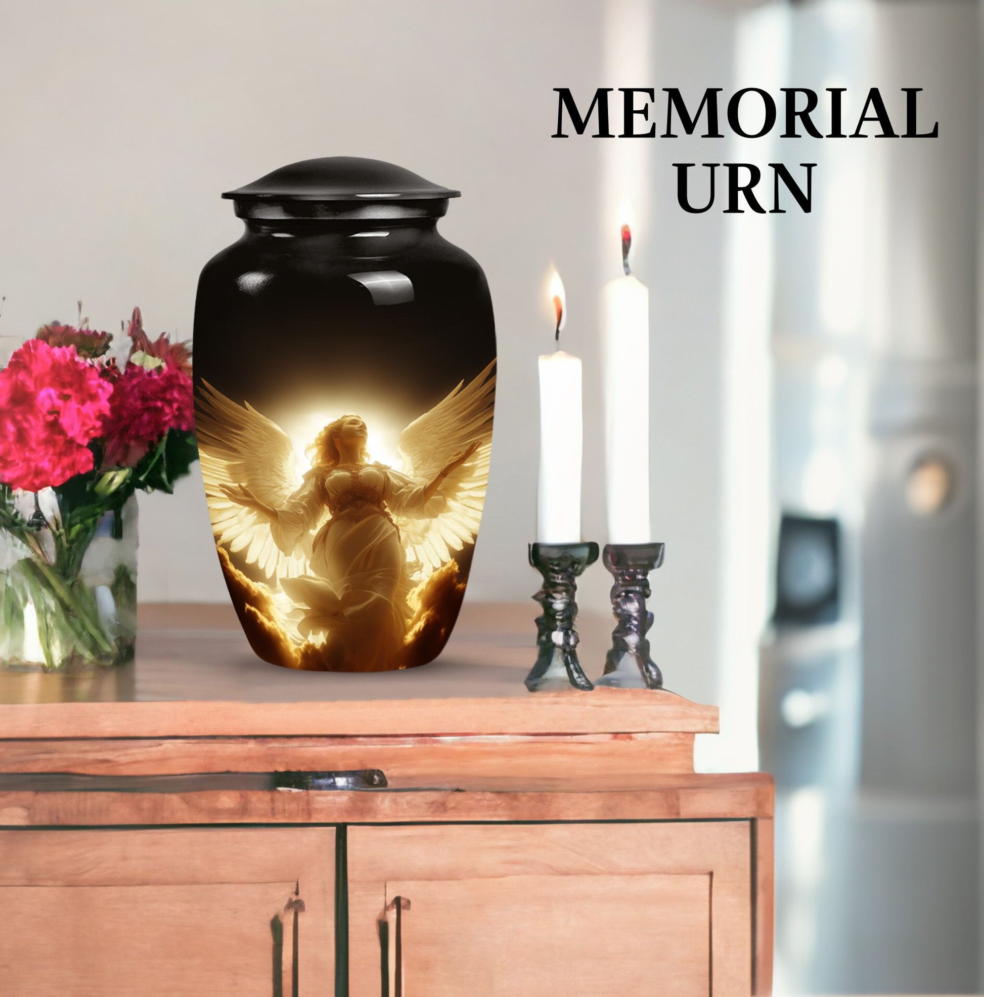 Large Angel Cremation Urn for Human Remains