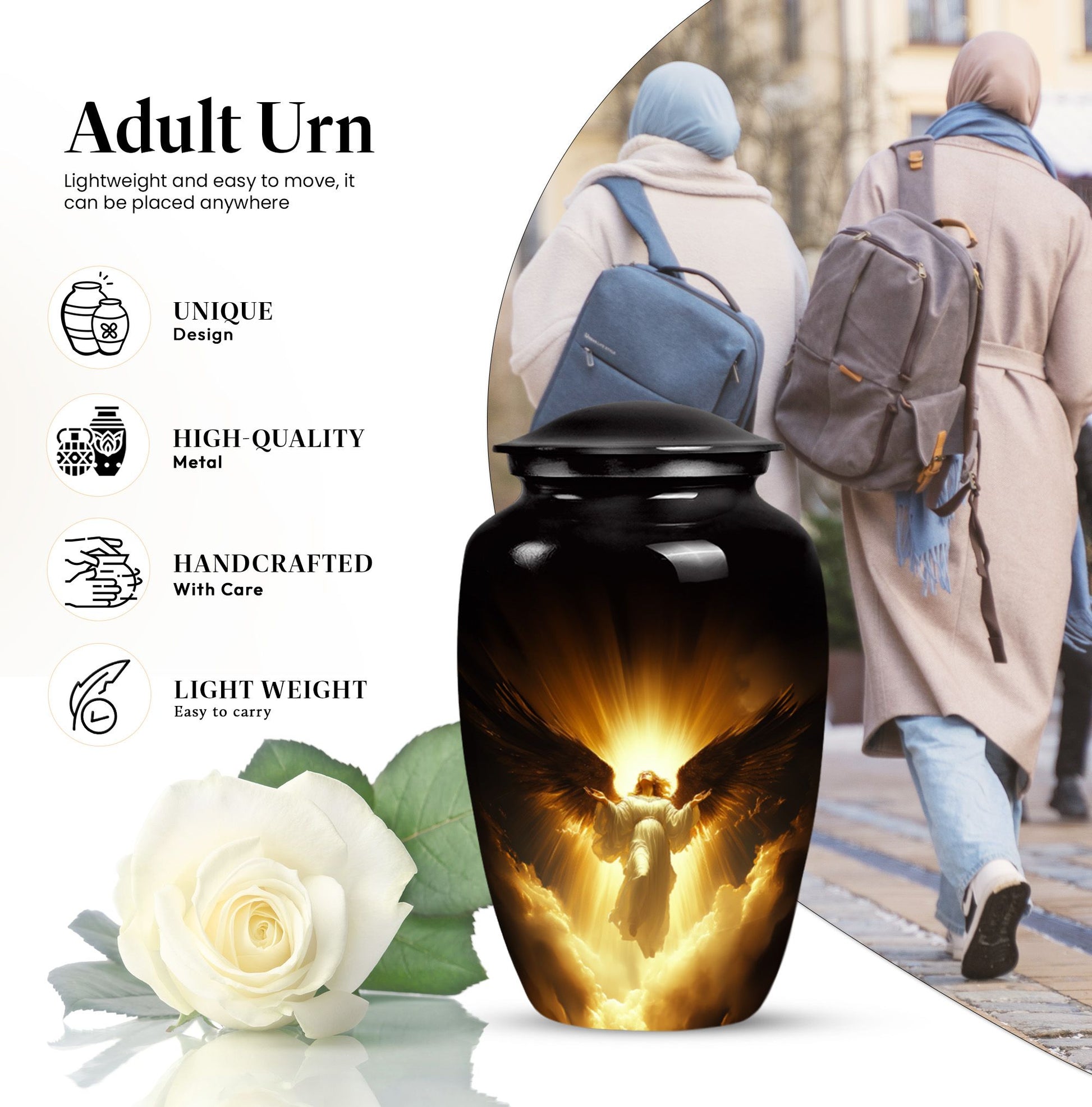 Beautiful Angel Cremation Urn for Human Ashes